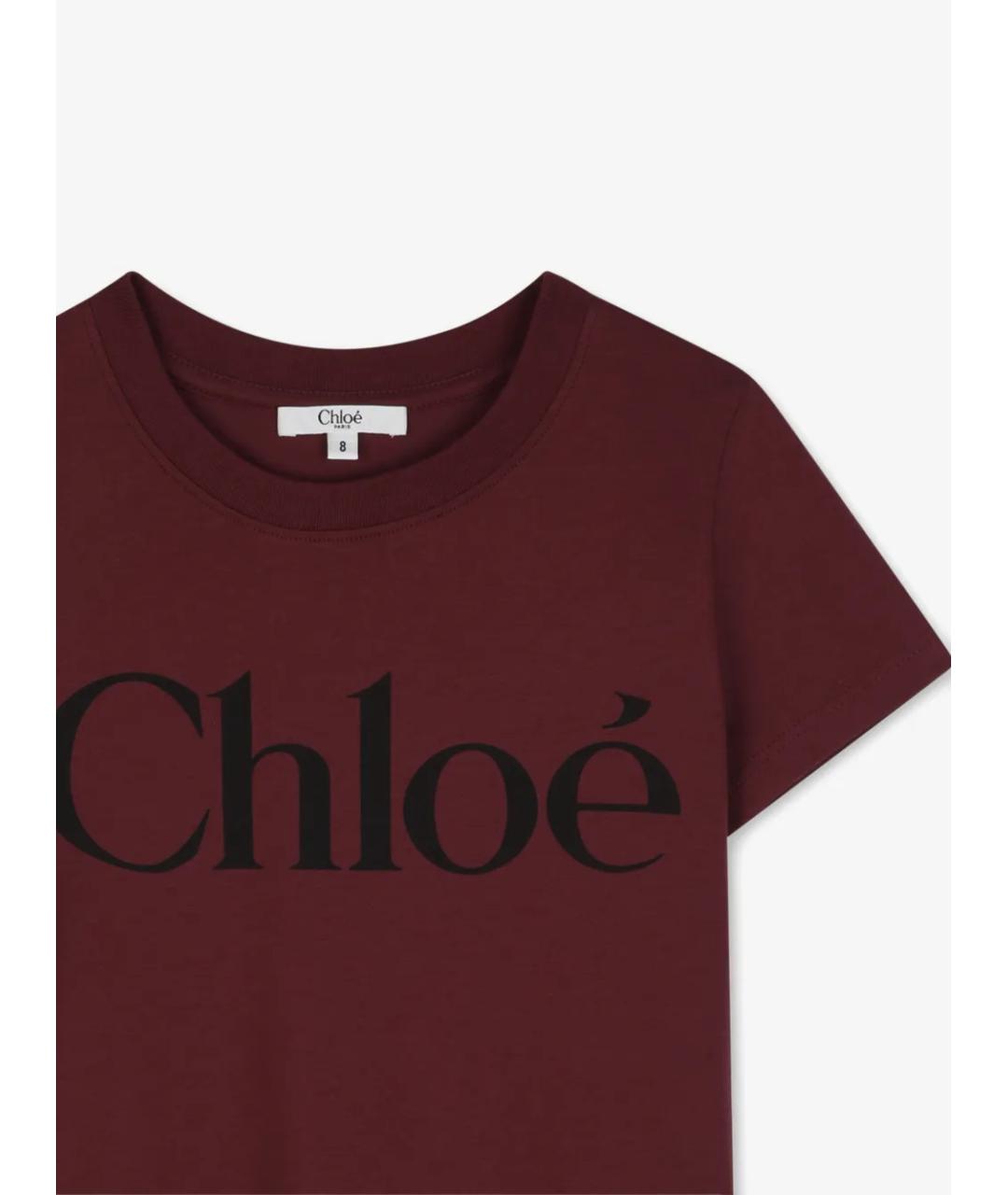 CHLOE Бордовый хлопковый детская футболка / топ, фото 3