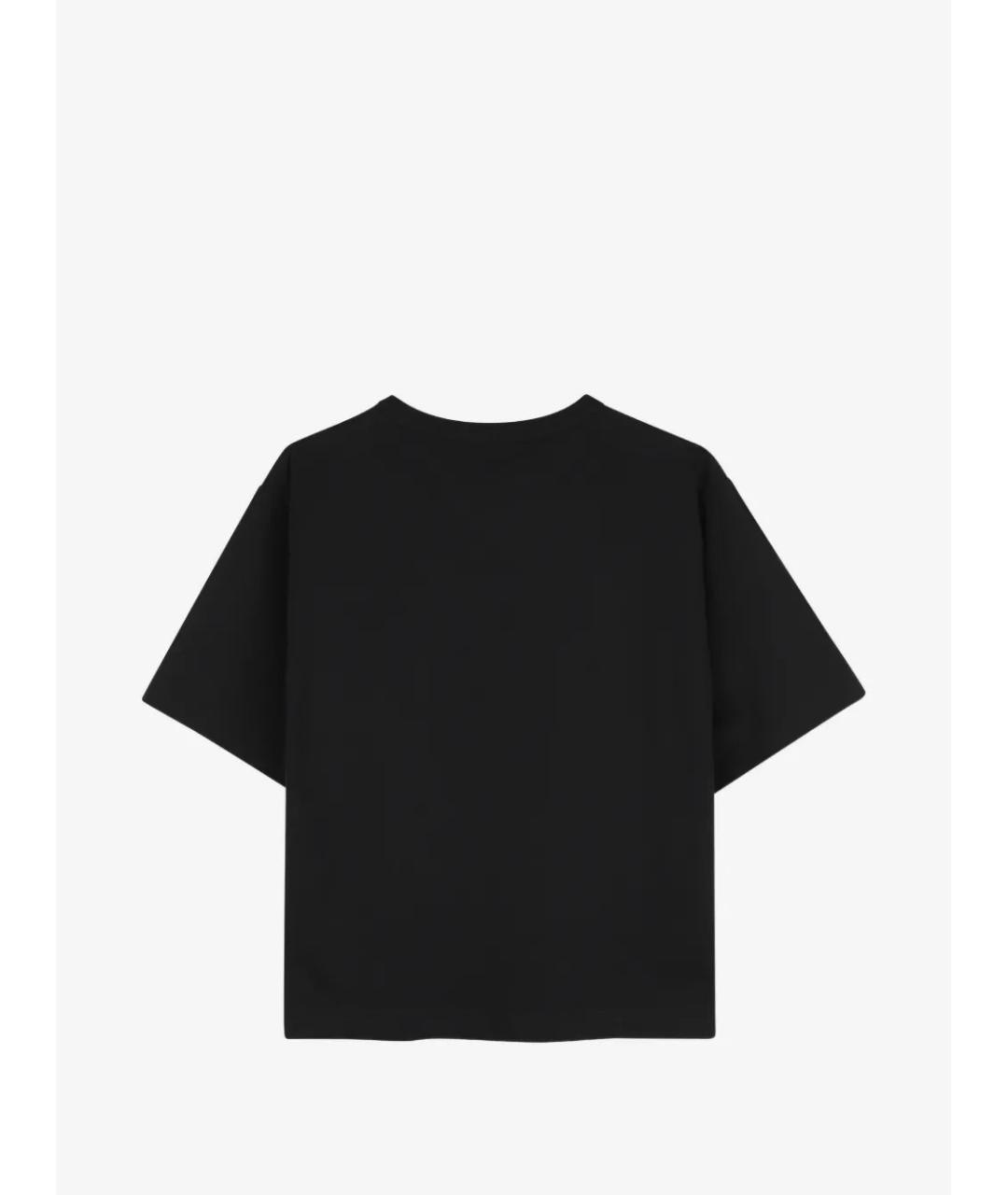LANVIN Черная хлопковая детская футболка, фото 2