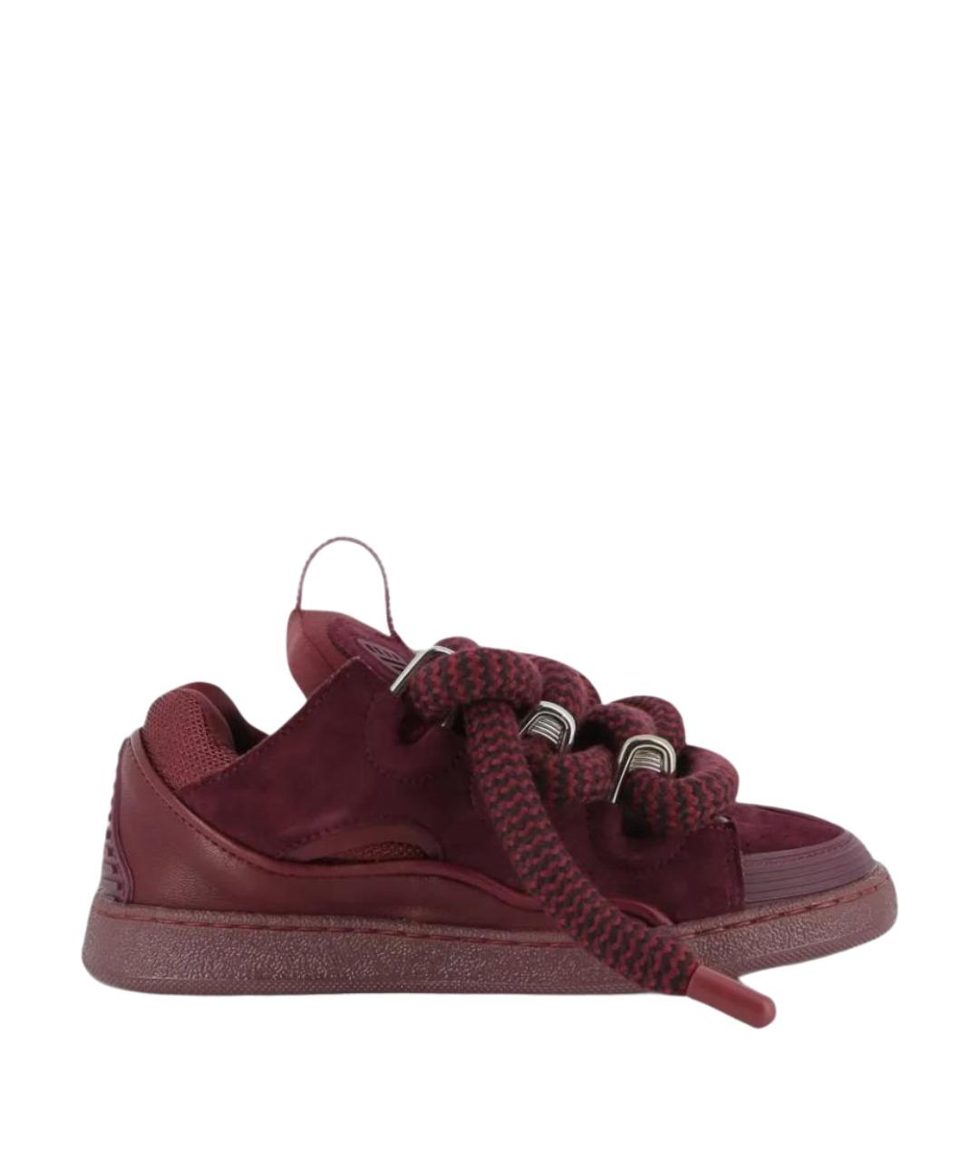LANVIN Бордовые кеды, фото 1
