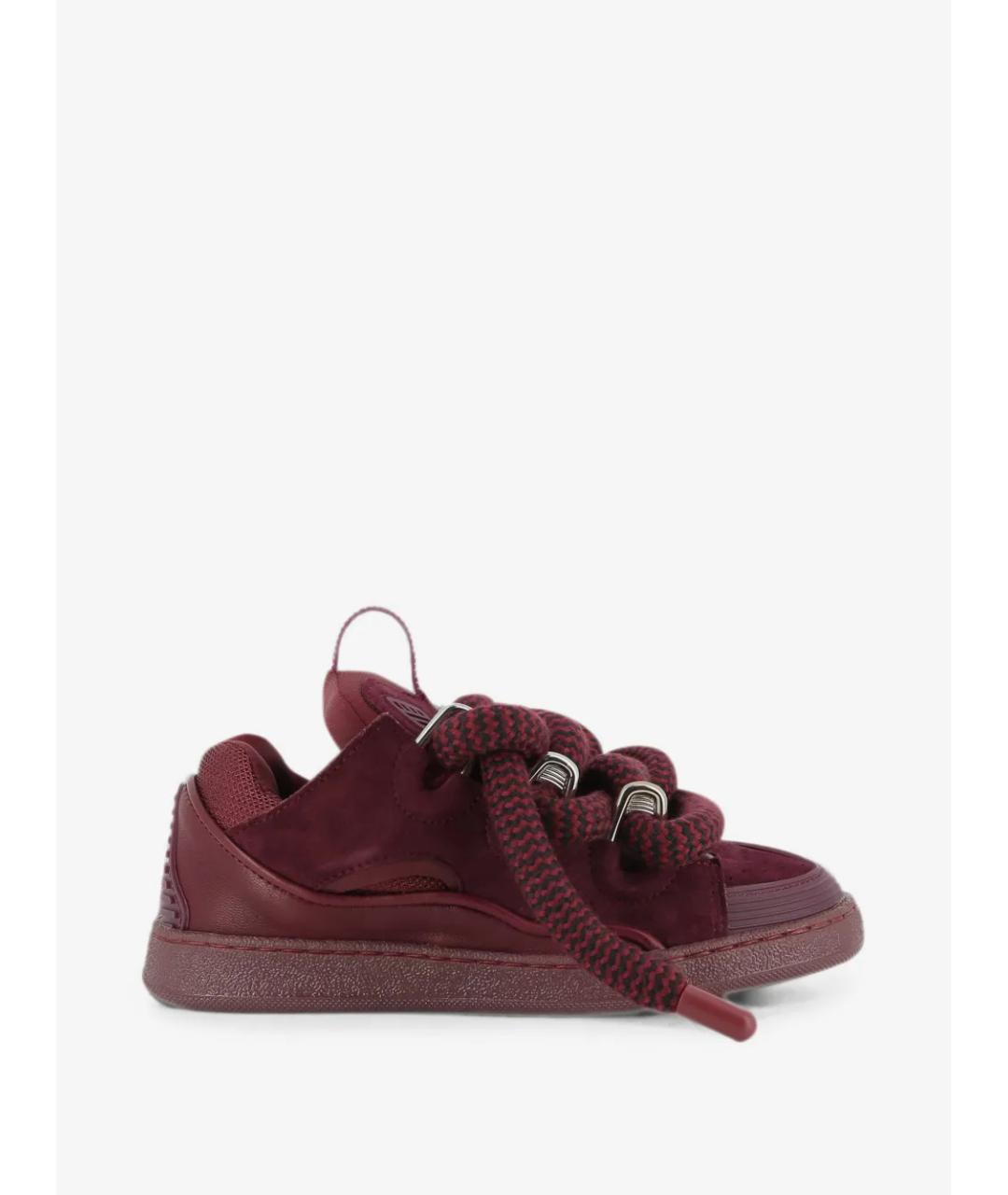 LANVIN Бордовые кеды, фото 7