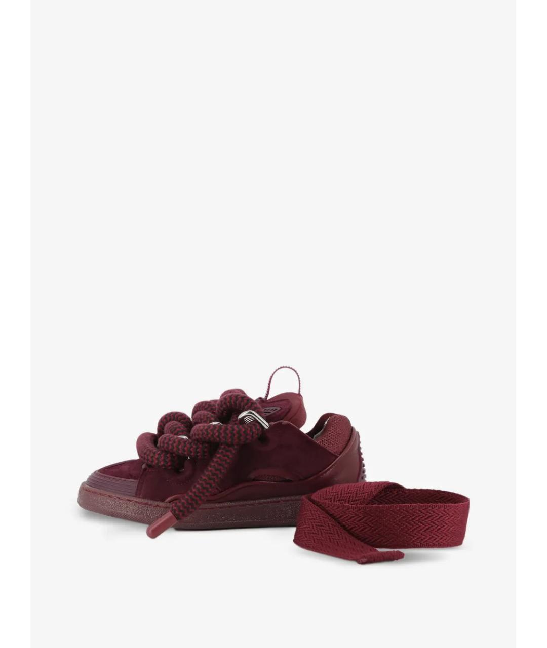 LANVIN Бордовые кеды, фото 6