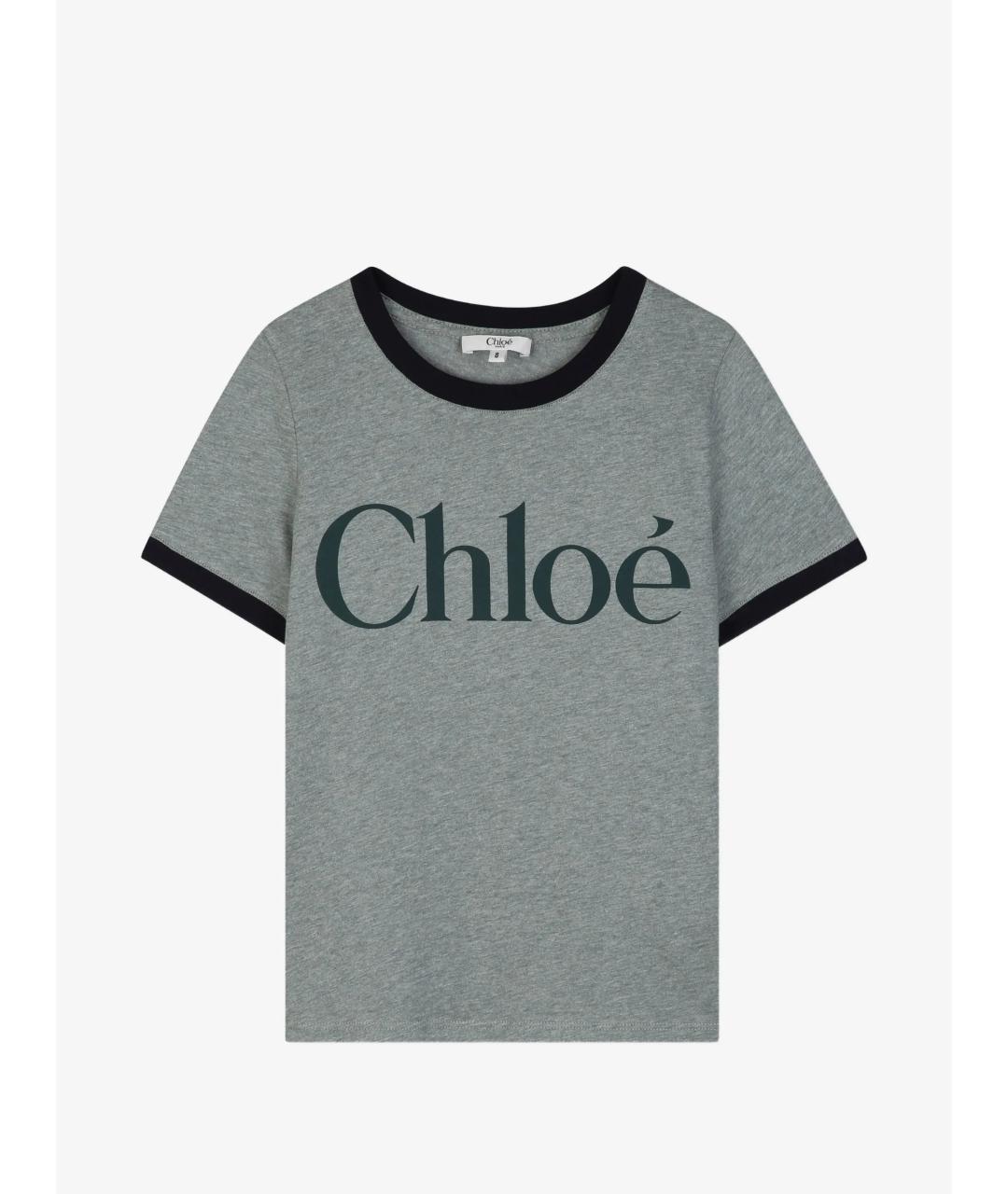 CHLOE Серый хлопковый детская футболка / топ, фото 4