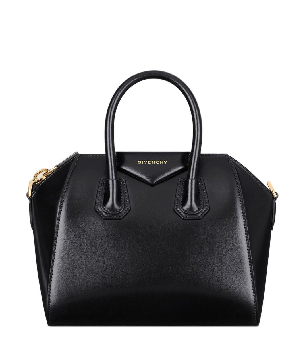 GIVENCHY Черная кожаная сумка тоут, фото 1