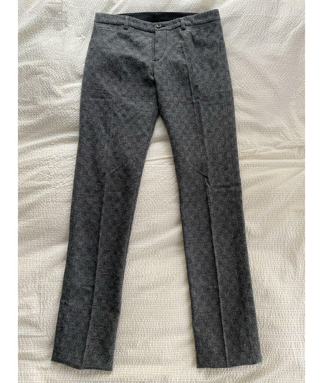 INDIVIDUAL SENTIMENTS Антрацитовые шерстяные повседневные брюки, фото 7