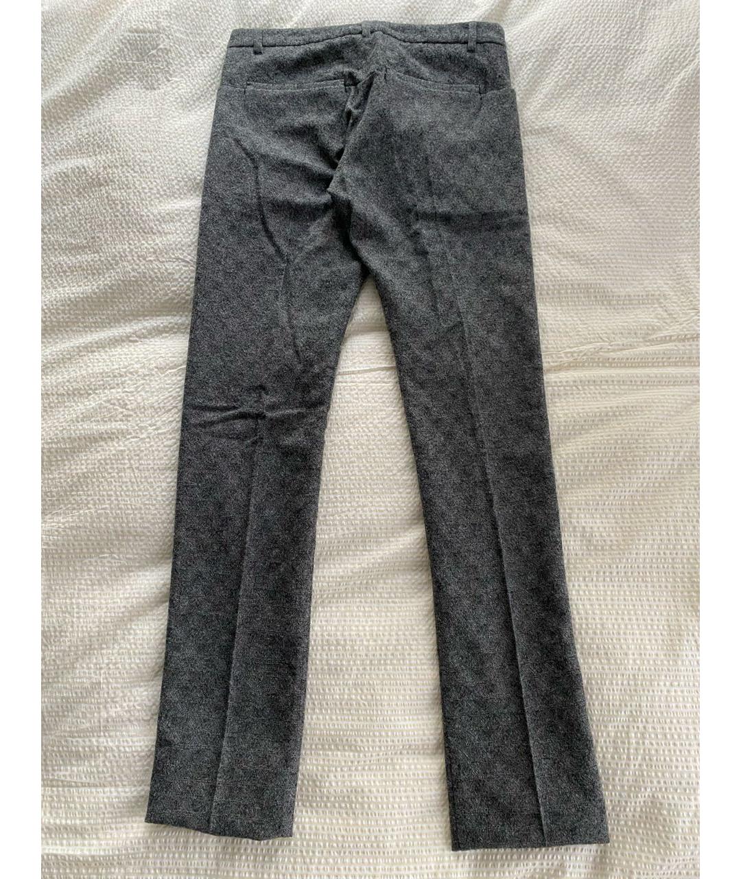 INDIVIDUAL SENTIMENTS Антрацитовые шерстяные повседневные брюки, фото 6