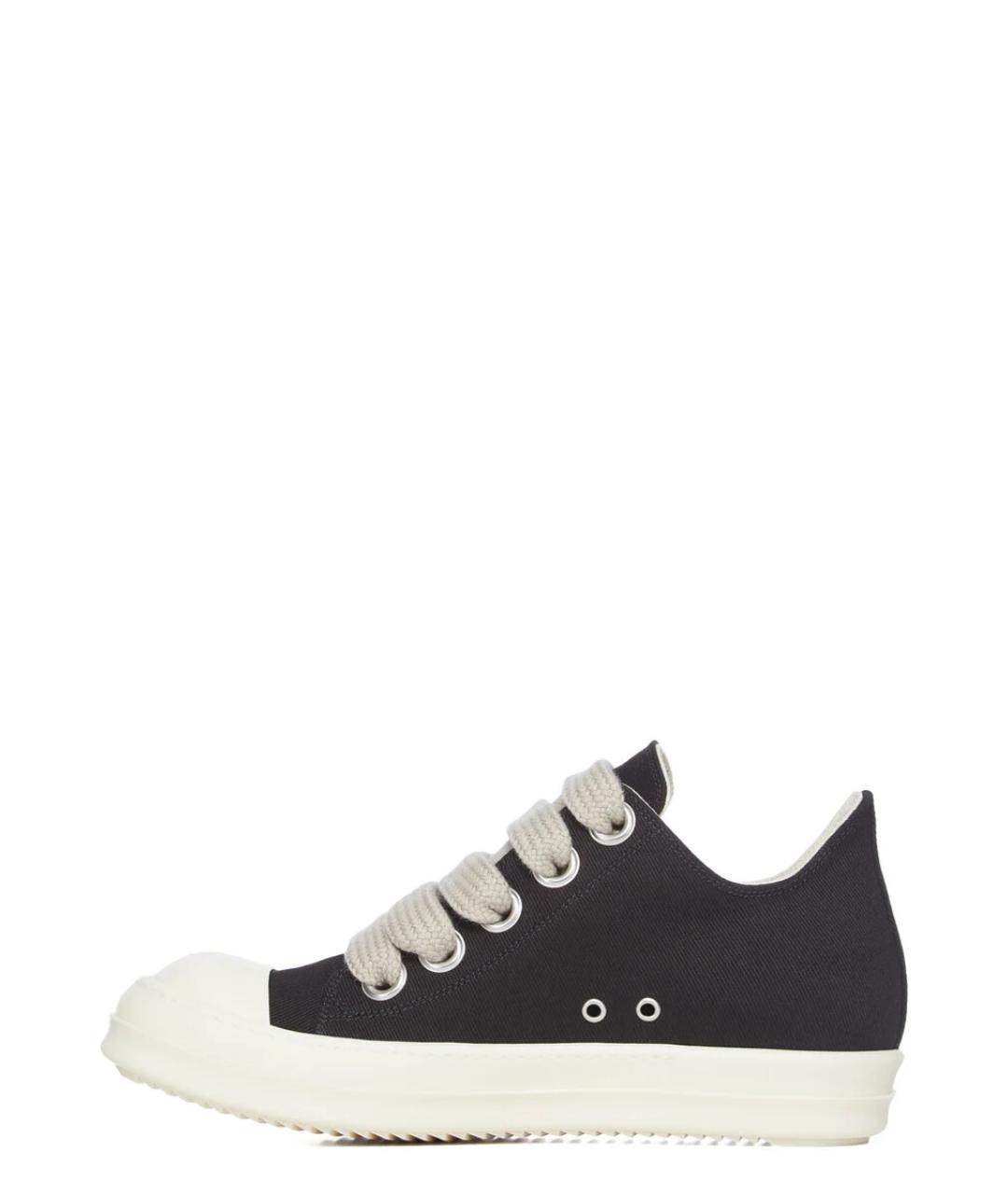 RICK OWENS DRKSHDW Черные текстильные кеды, фото 4