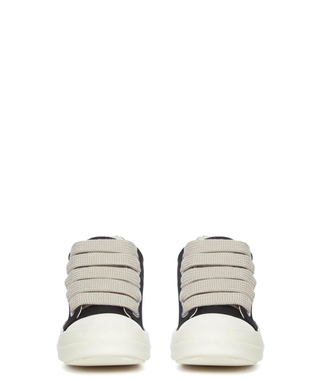 RICK OWENS DRKSHDW Черные текстильные кеды, фото 3