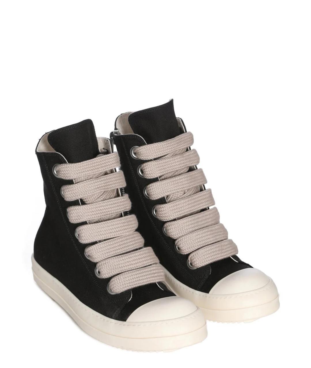 RICK OWENS DRKSHDW Черные текстильные кроссовки, фото 5