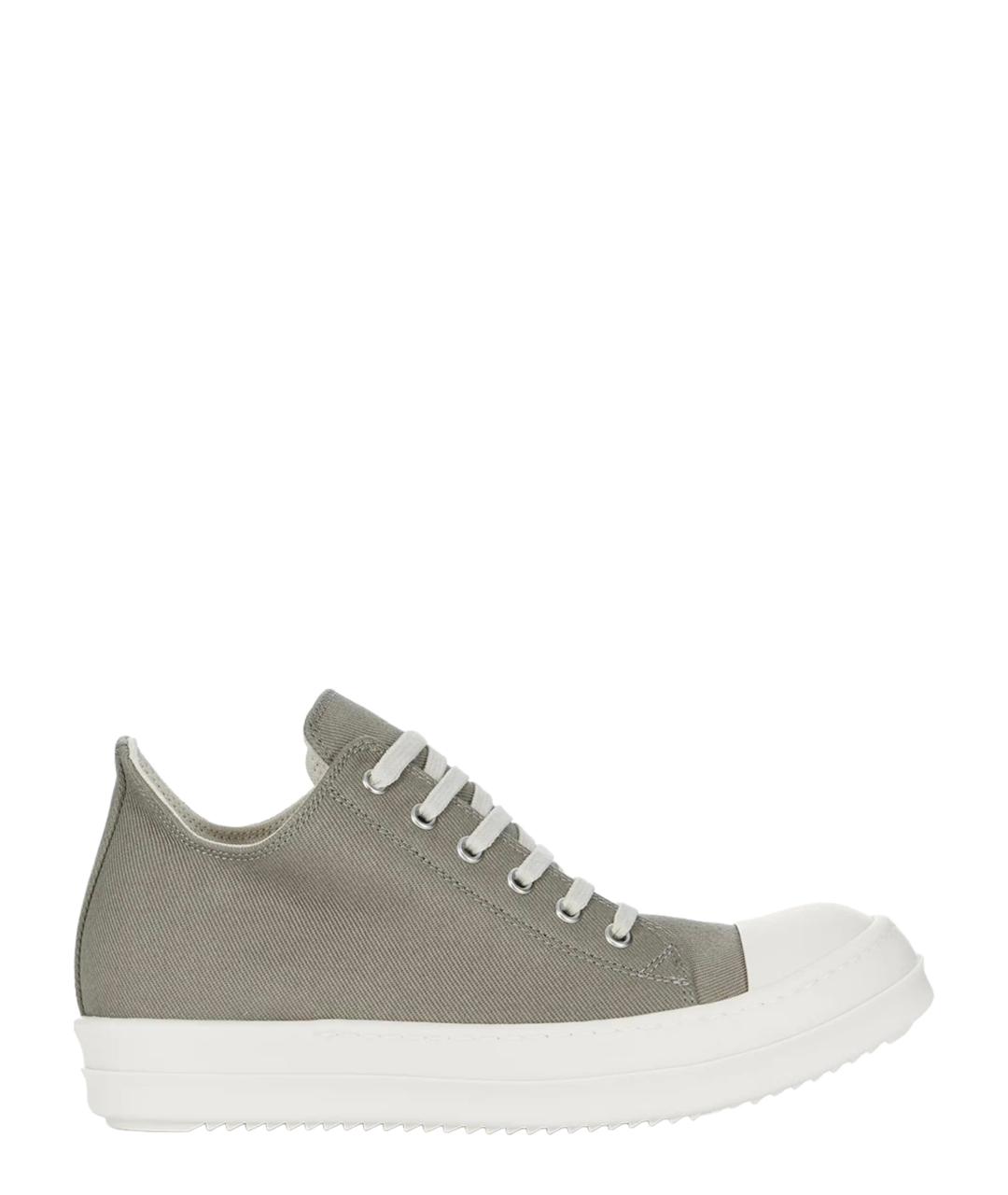 RICK OWENS DRKSHDW Зеленые текстильные кеды, фото 1