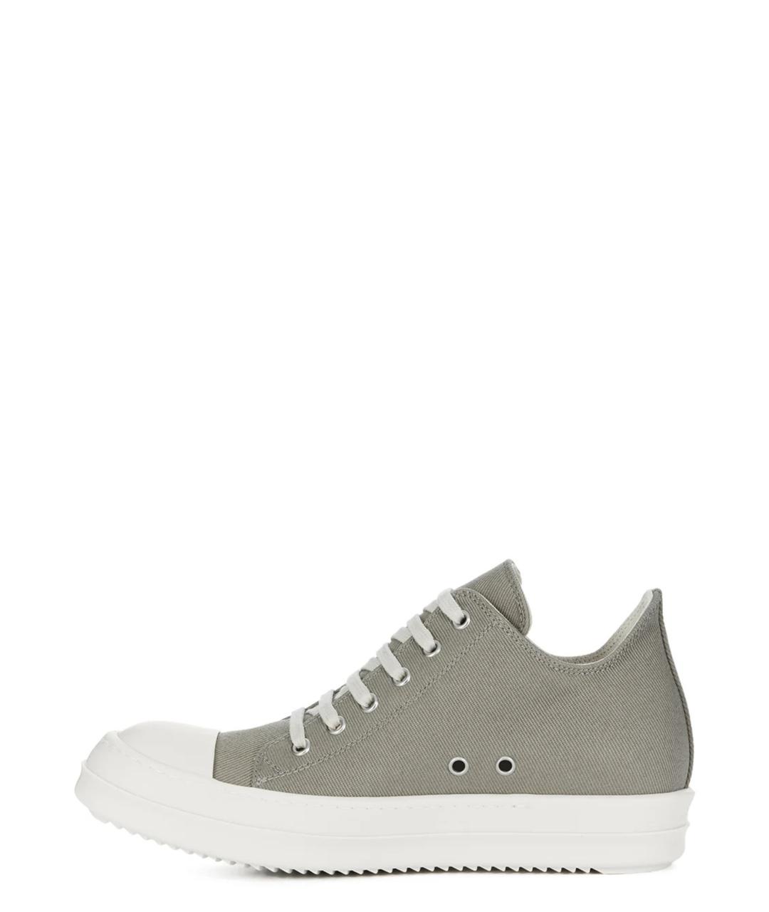 RICK OWENS DRKSHDW Зеленые текстильные кеды, фото 4