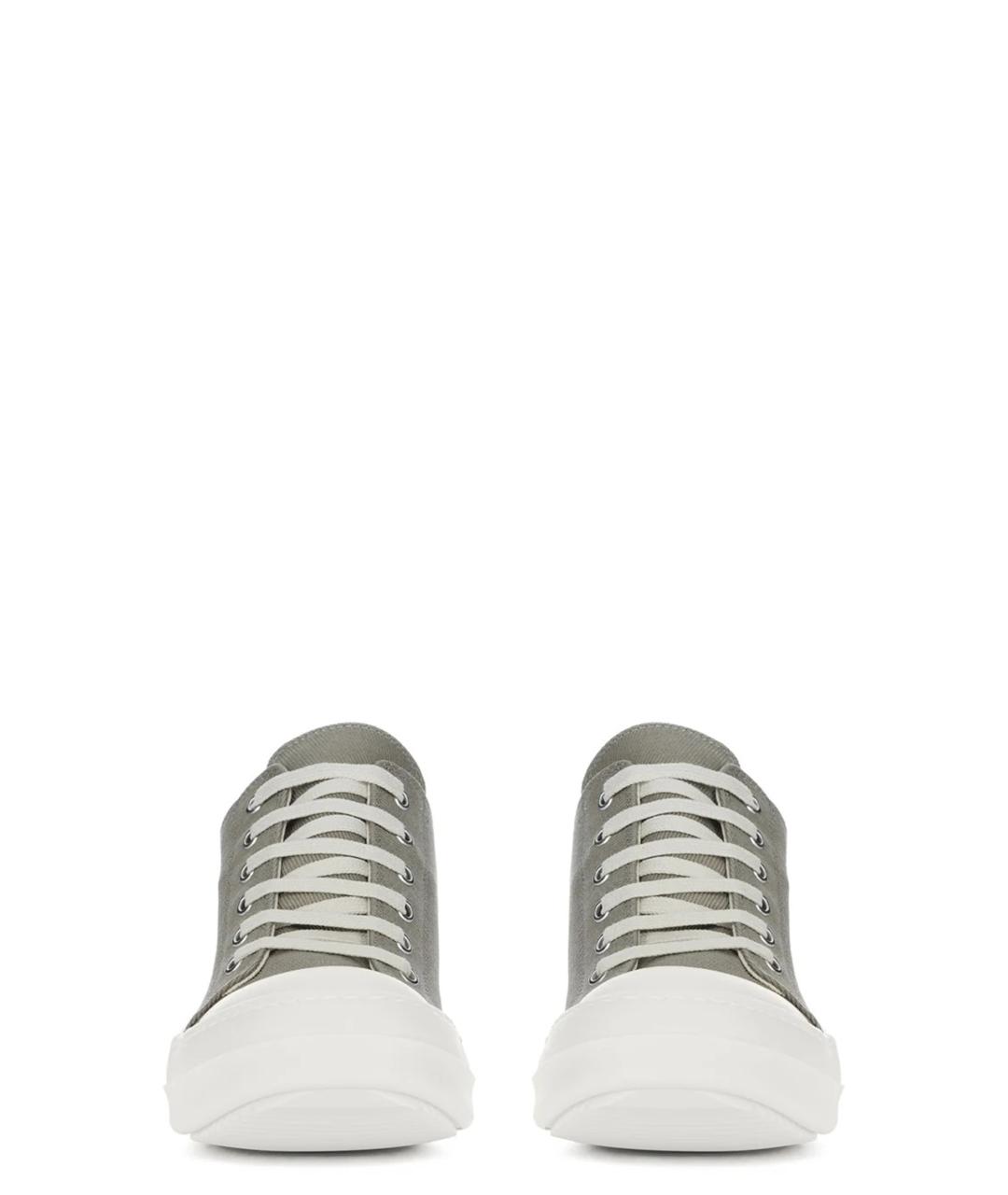 RICK OWENS DRKSHDW Зеленые текстильные кеды, фото 3