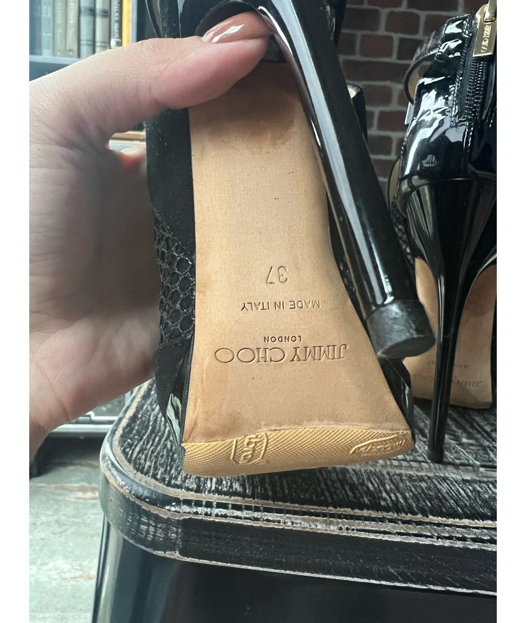 JIMMY CHOO Черные замшевые босоножки, фото 5