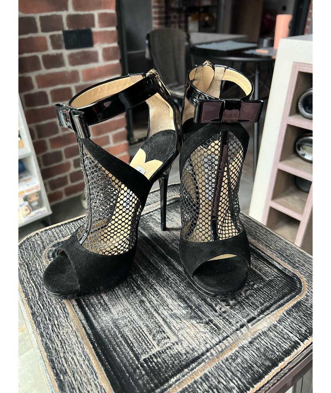 JIMMY CHOO Черные замшевые босоножки, фото 3