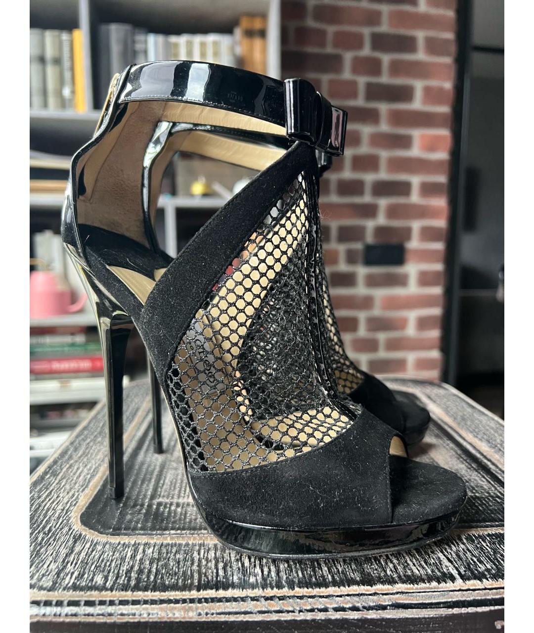 JIMMY CHOO Черные замшевые босоножки, фото 8