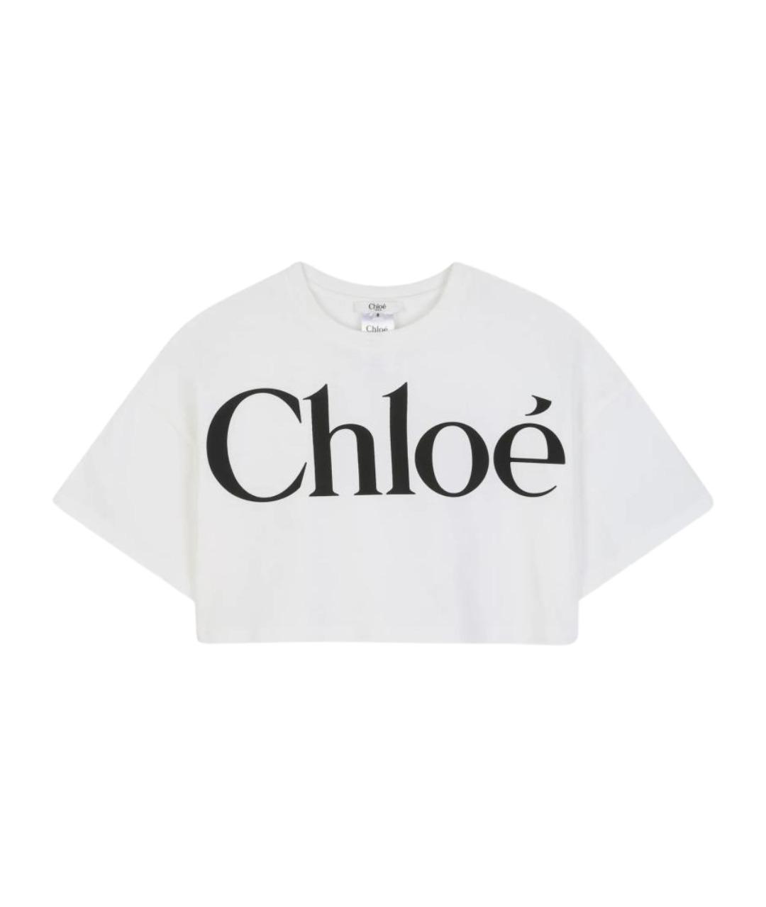 CHLOE Белый хлопковый детская футболка / топ, фото 1