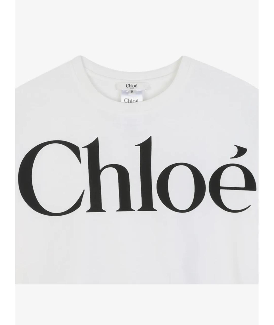 CHLOE Белый хлопковый детская футболка / топ, фото 3