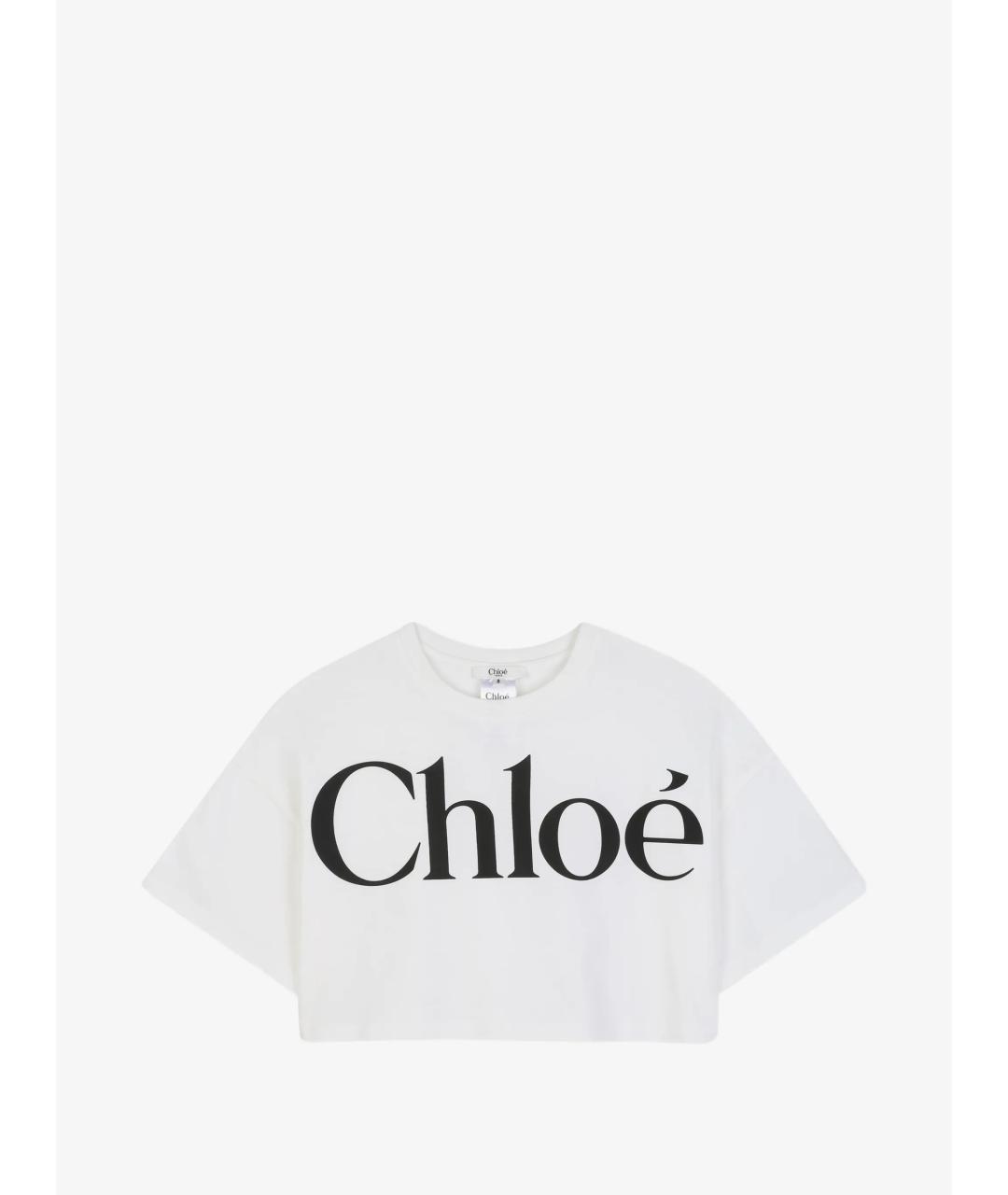 CHLOE Белый хлопковый детская футболка / топ, фото 4