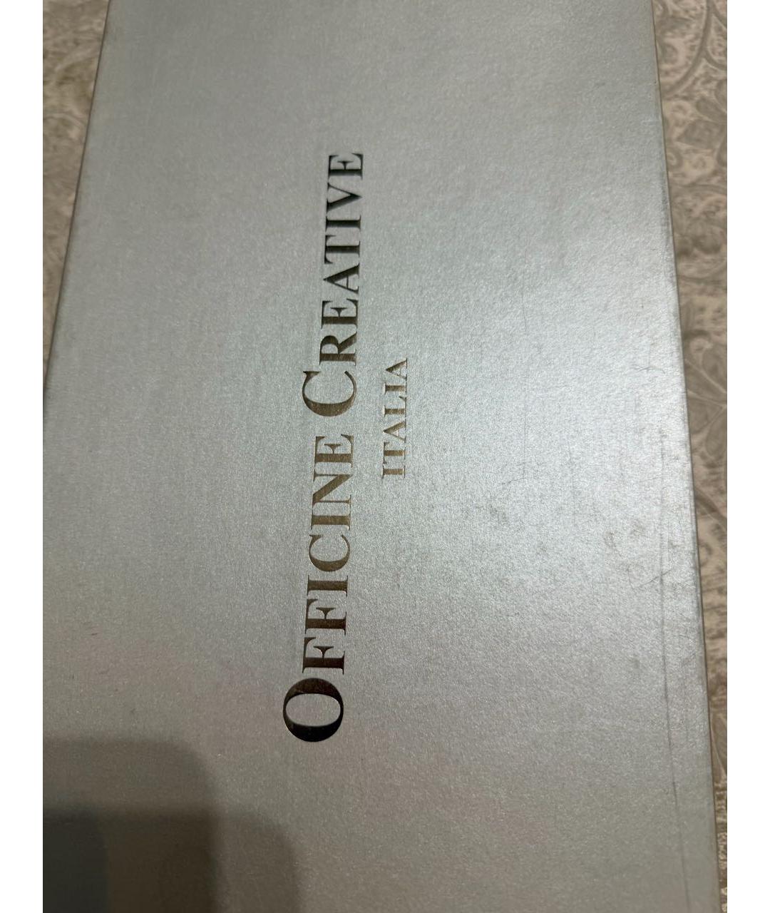 OFFICINE CREATIVE Темно-синие кожаные низкие ботинки, фото 6