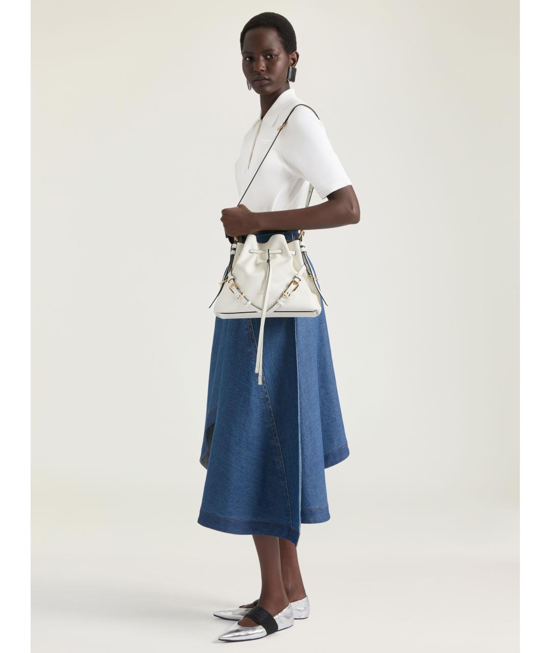 GIVENCHY Белая кожаная сумка тоут, фото 3
