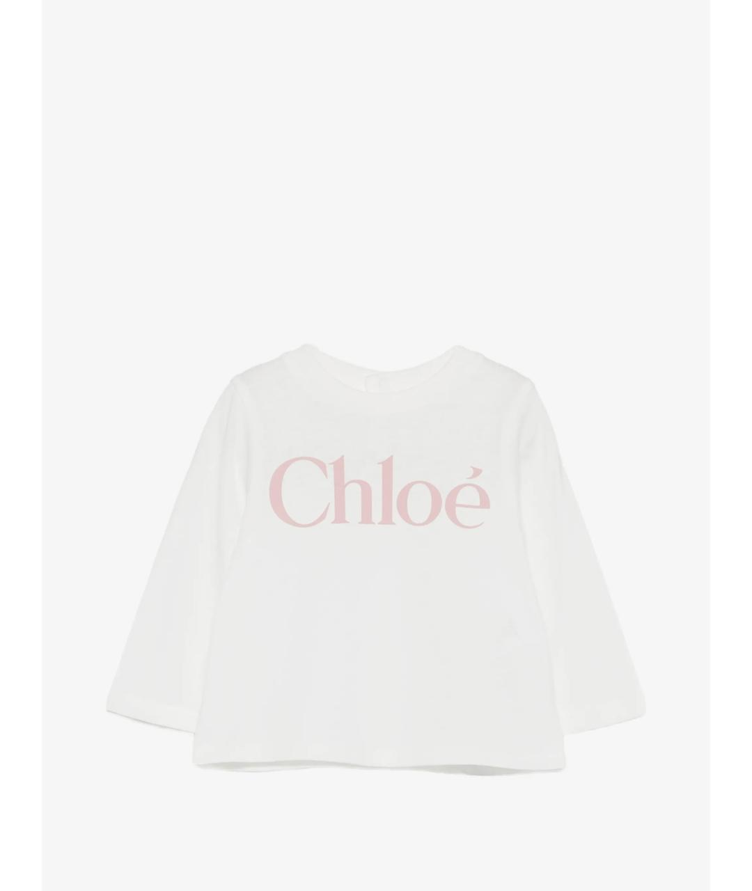 CHLOE Белый хлопковый футболка / топ, фото 4