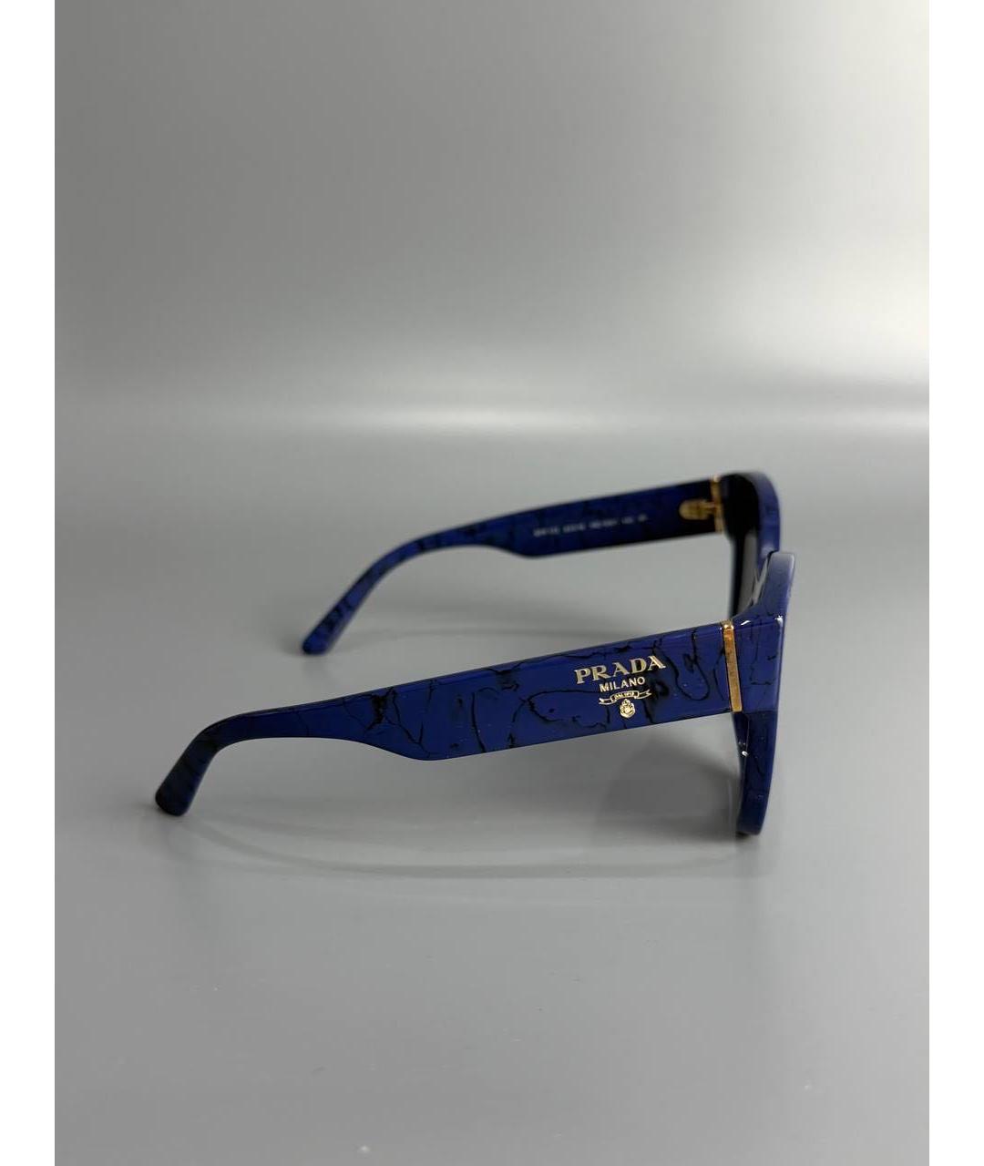 PRADA Синие пластиковые солнцезащитные очки, фото 3