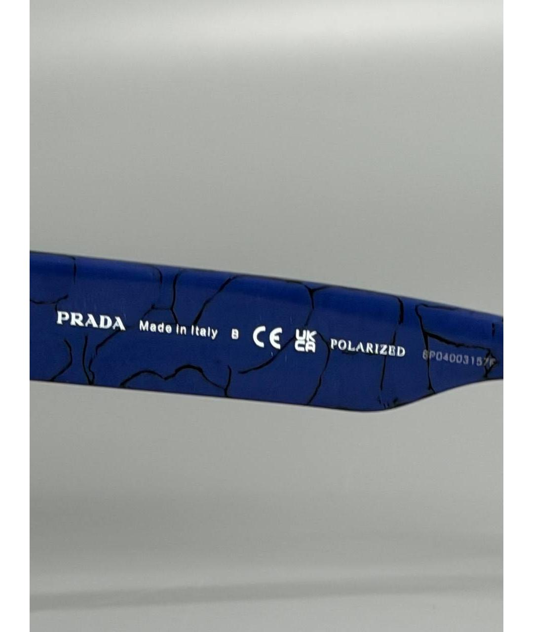 PRADA Синие пластиковые солнцезащитные очки, фото 5