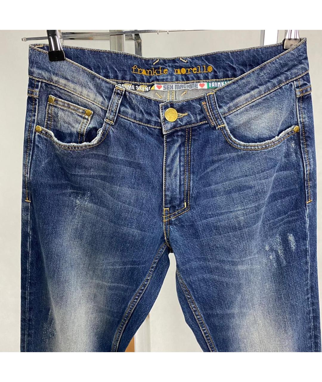FRANKIE MORELLO Синие хлопковые джинсы, фото 3