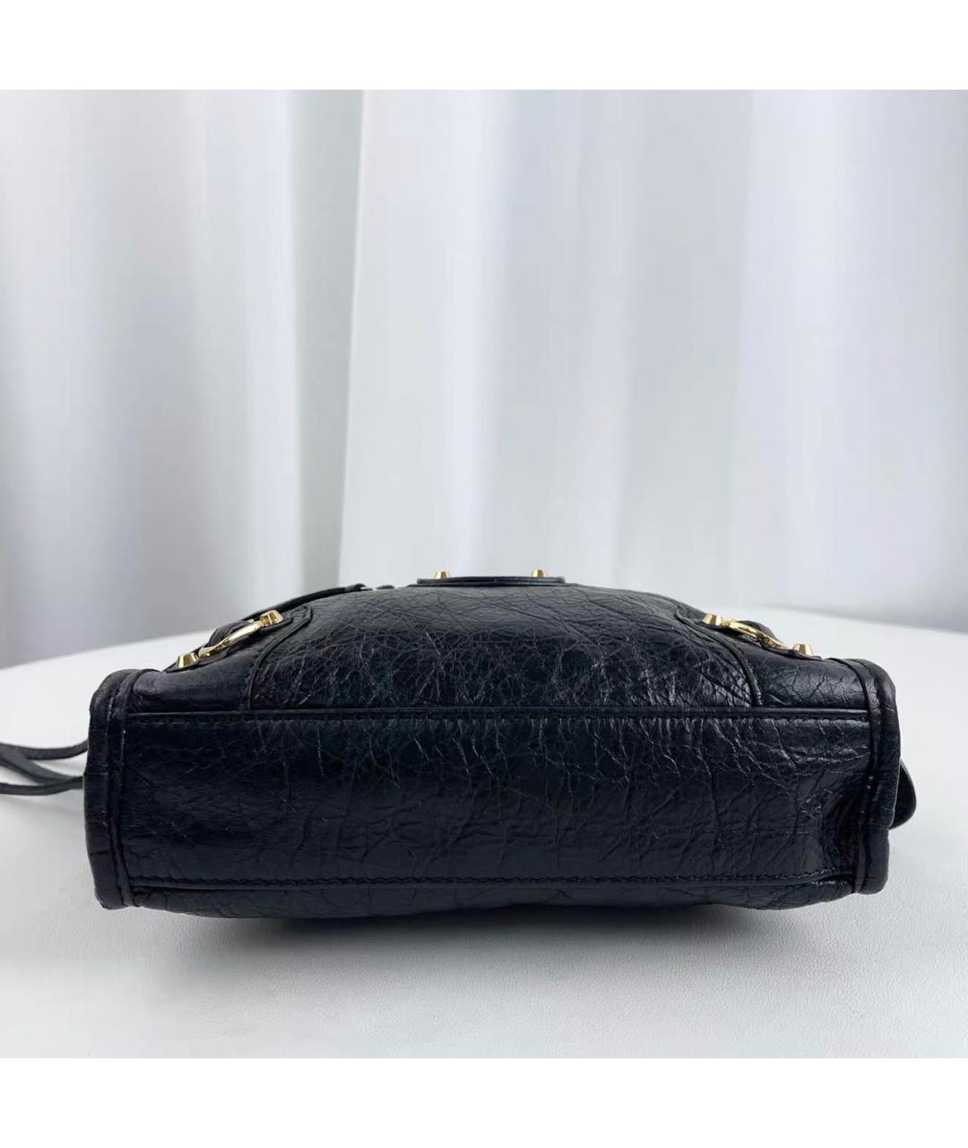 BALENCIAGA Черная кожаная сумка через плечо, фото 3