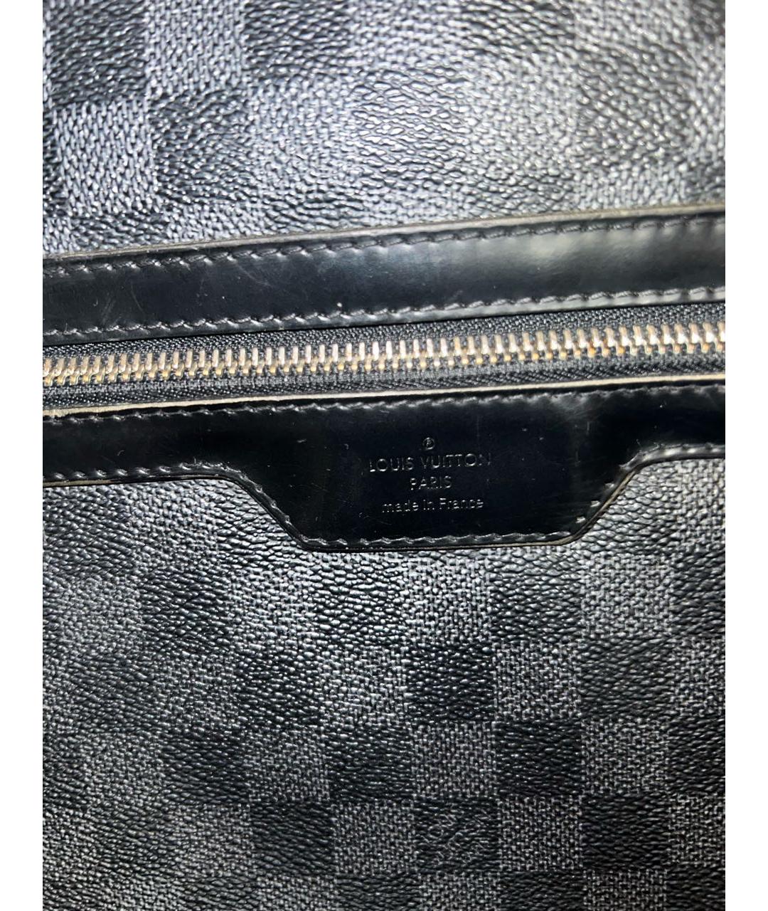 LOUIS VUITTON Антрацитовая барсетка, фото 4