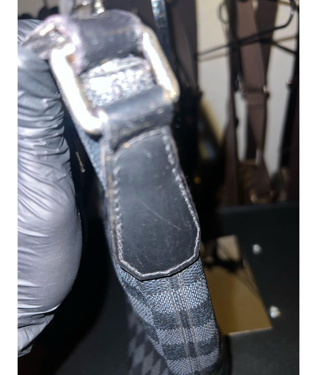 LOUIS VUITTON Антрацитовая барсетка, фото 6