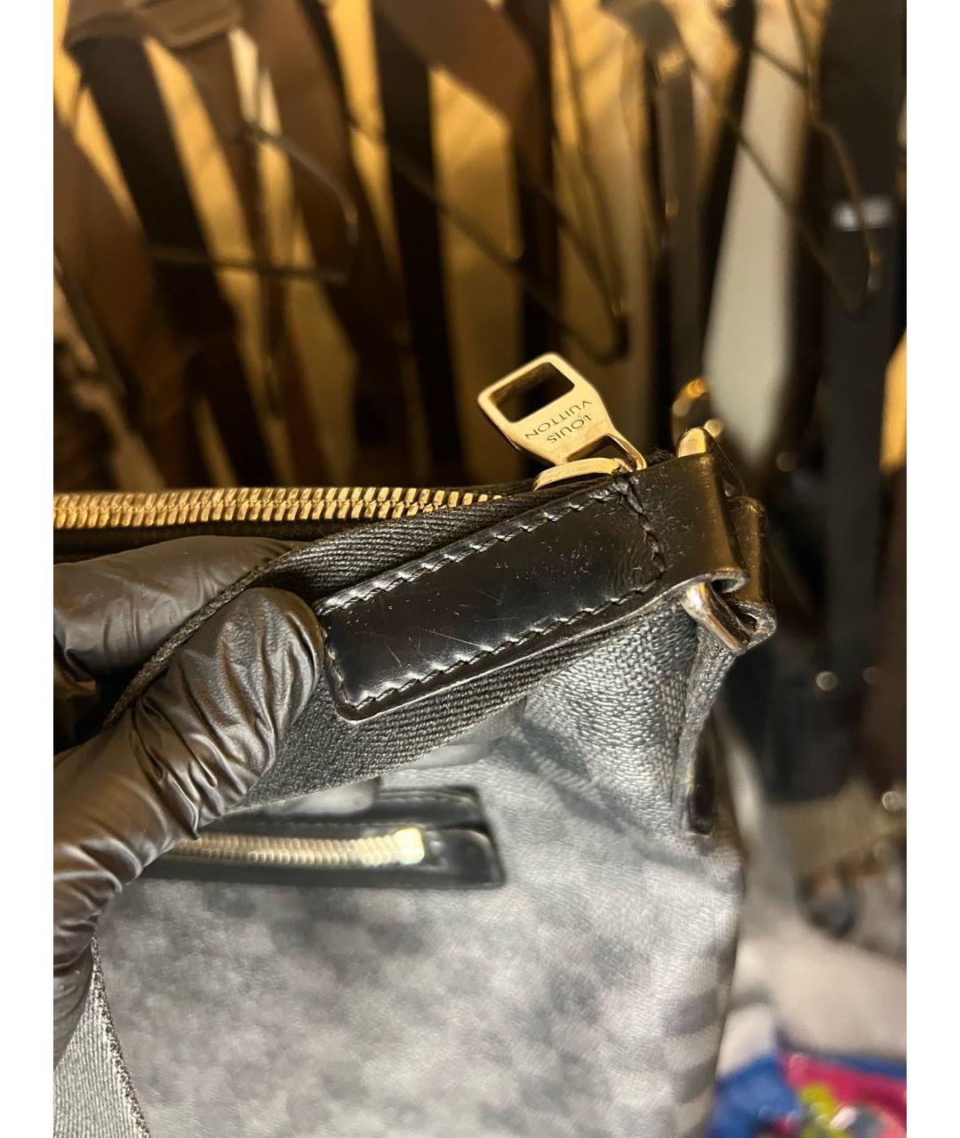 LOUIS VUITTON Антрацитовая барсетка, фото 7