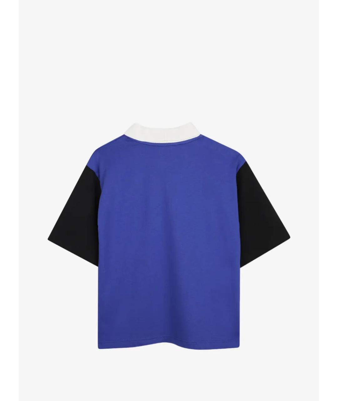 LANVIN Синяя хлопковая детская футболка, фото 2