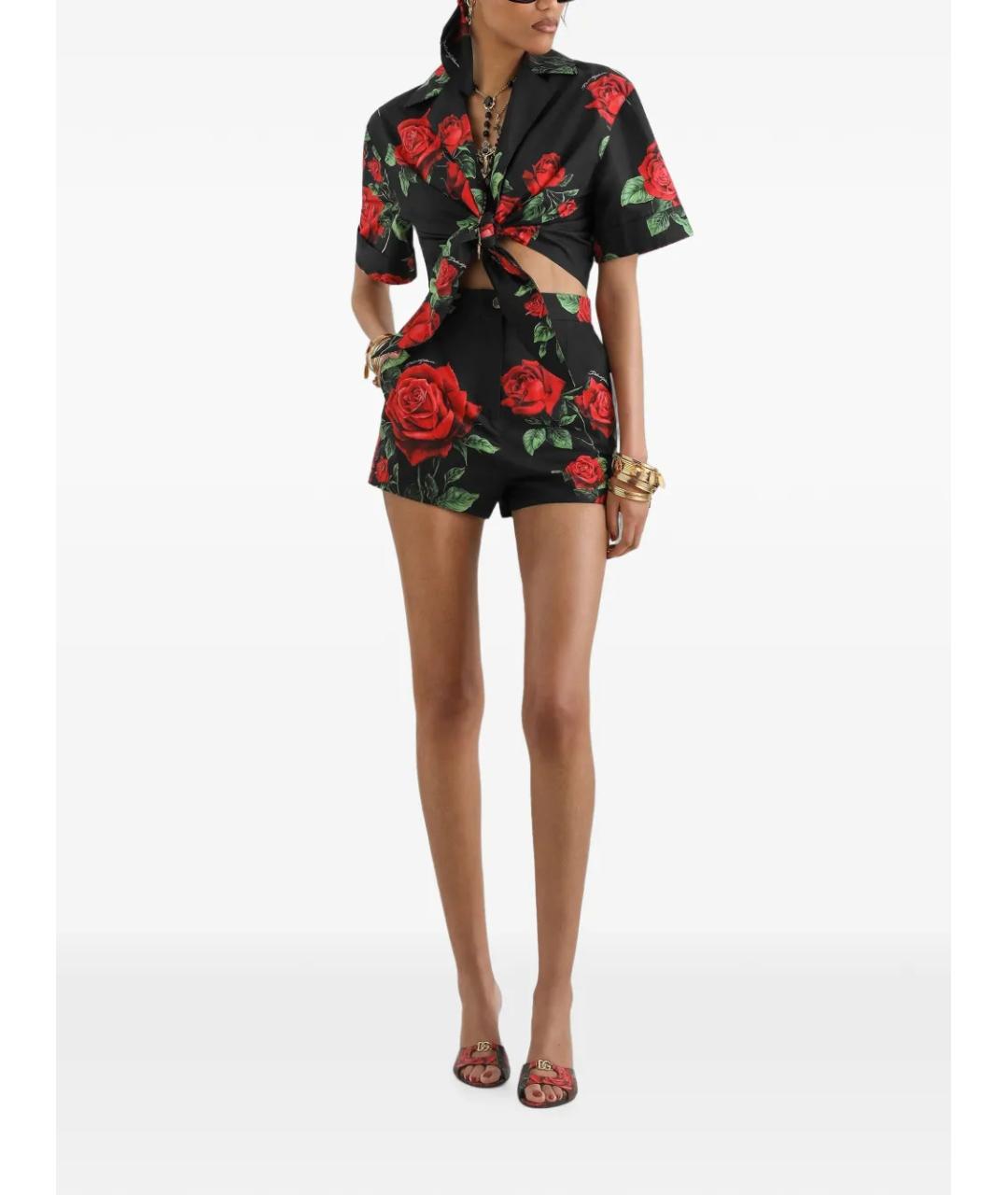 DOLCE&GABBANA Черная хлопковая рубашка, фото 2