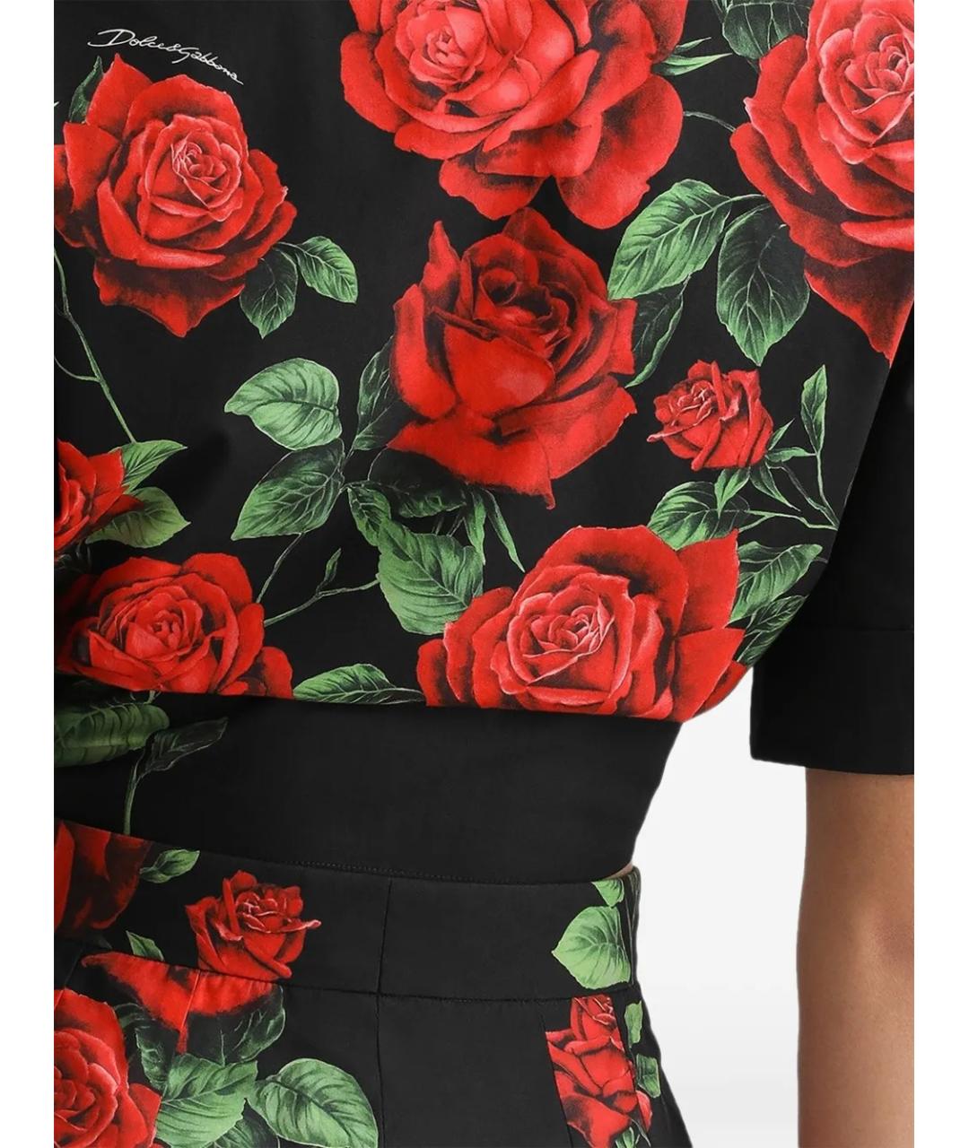 DOLCE&GABBANA Черная хлопковая рубашка, фото 4
