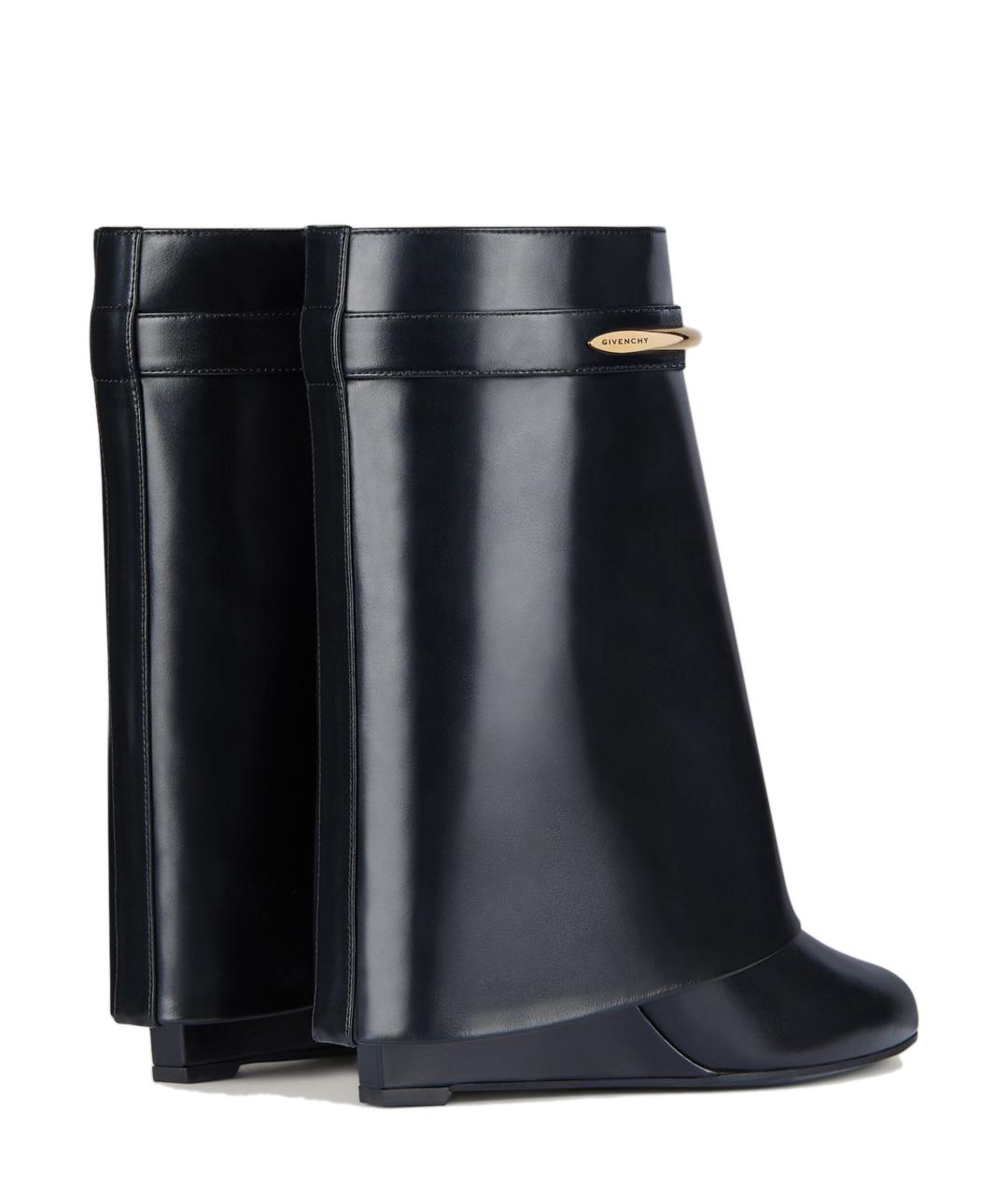 GIVENCHY Черные кожаные сапоги, фото 3