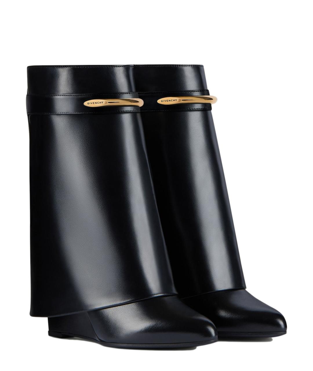 GIVENCHY Черные кожаные сапоги, фото 2