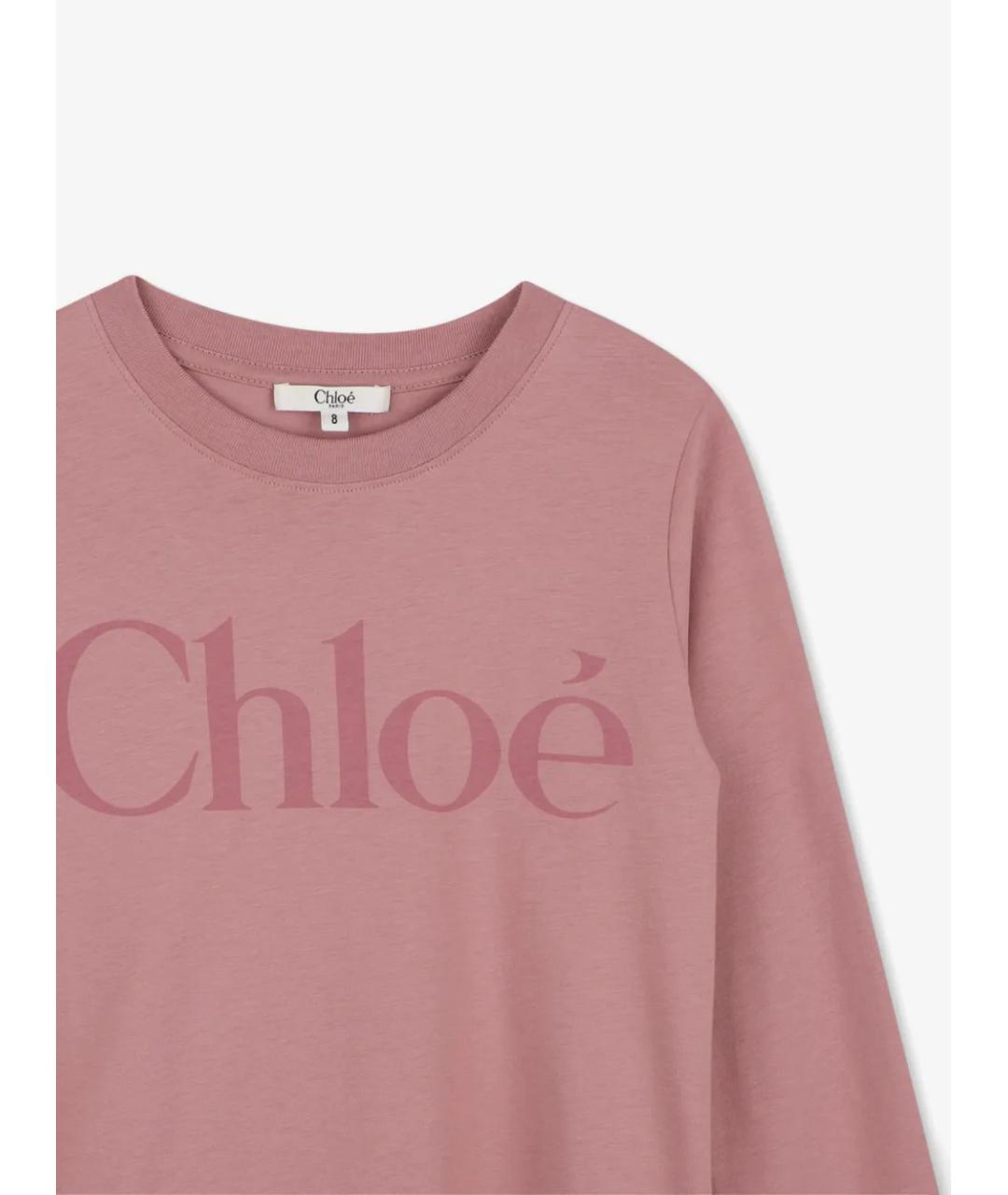 CHLOE Розовый хлопковый детская футболка / топ, фото 3