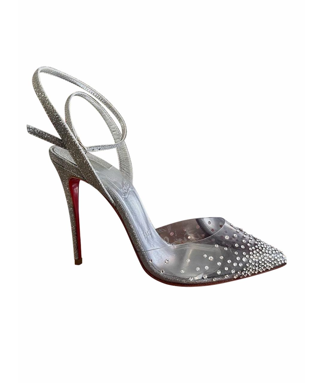 CHRISTIAN LOUBOUTIN Серебряные туфли, фото 1