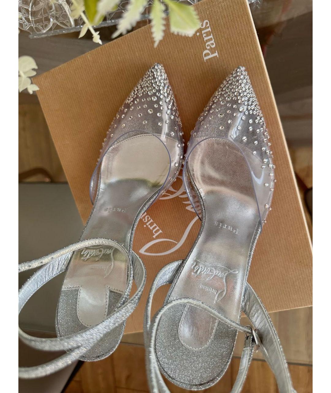 CHRISTIAN LOUBOUTIN Серебряные туфли, фото 3