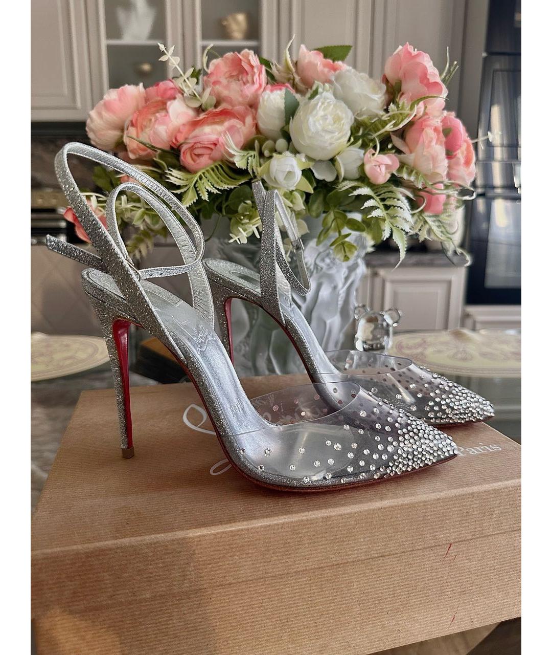 CHRISTIAN LOUBOUTIN Серебряные туфли, фото 8