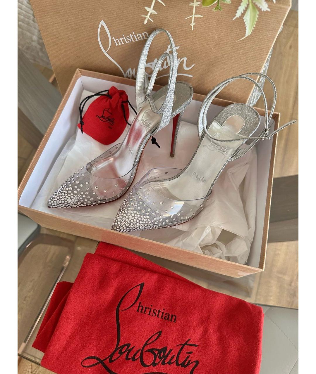 CHRISTIAN LOUBOUTIN Серебряные туфли, фото 5