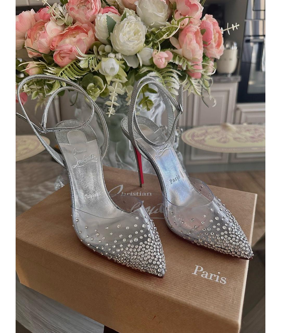 CHRISTIAN LOUBOUTIN Серебряные туфли, фото 2