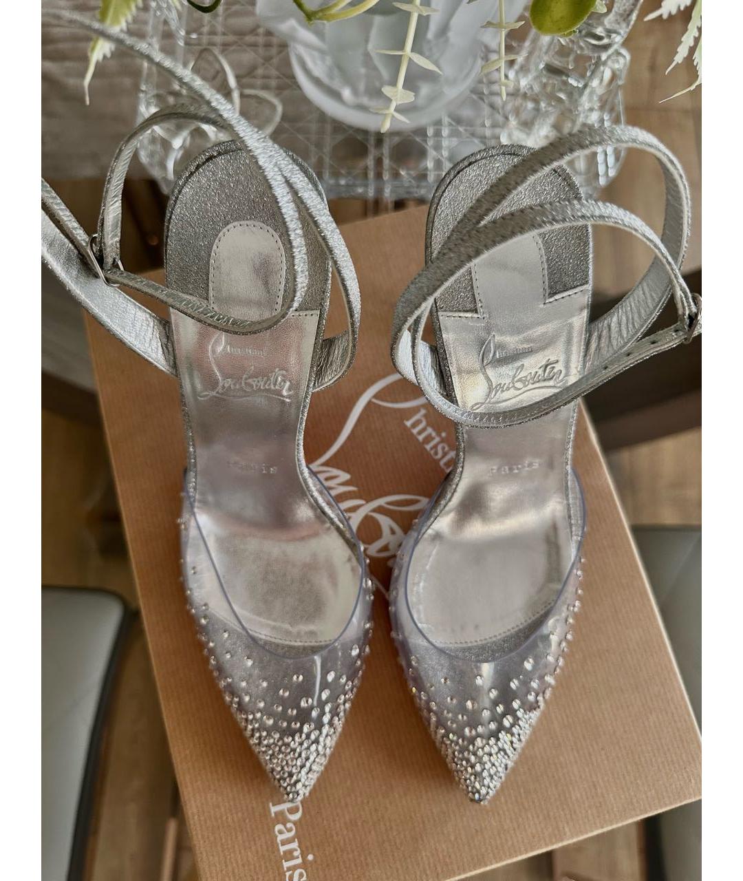 CHRISTIAN LOUBOUTIN Серебряные туфли, фото 7