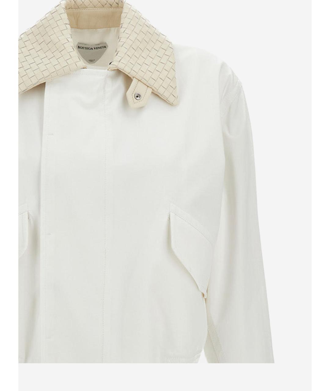 BOTTEGA VENETA Белая хлопковая куртка, фото 3
