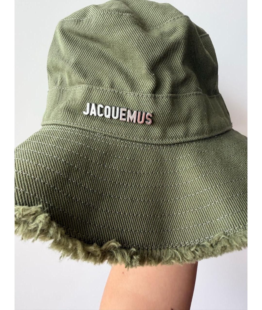 JACQUEMUS Хаки хлопковая шляпа, фото 6