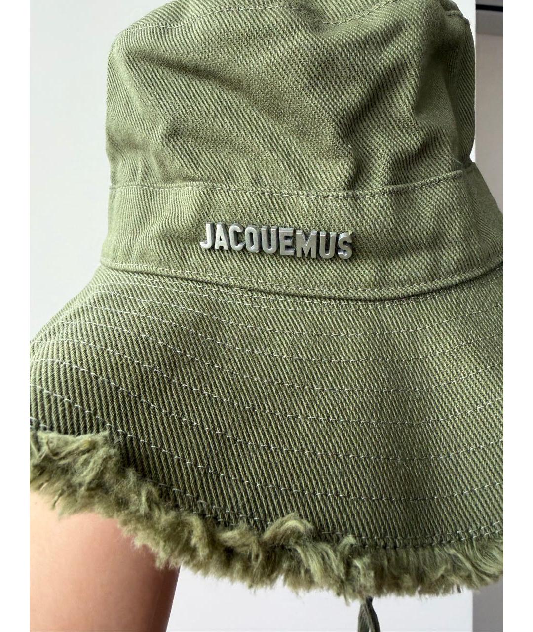JACQUEMUS Хаки хлопковая шляпа, фото 2