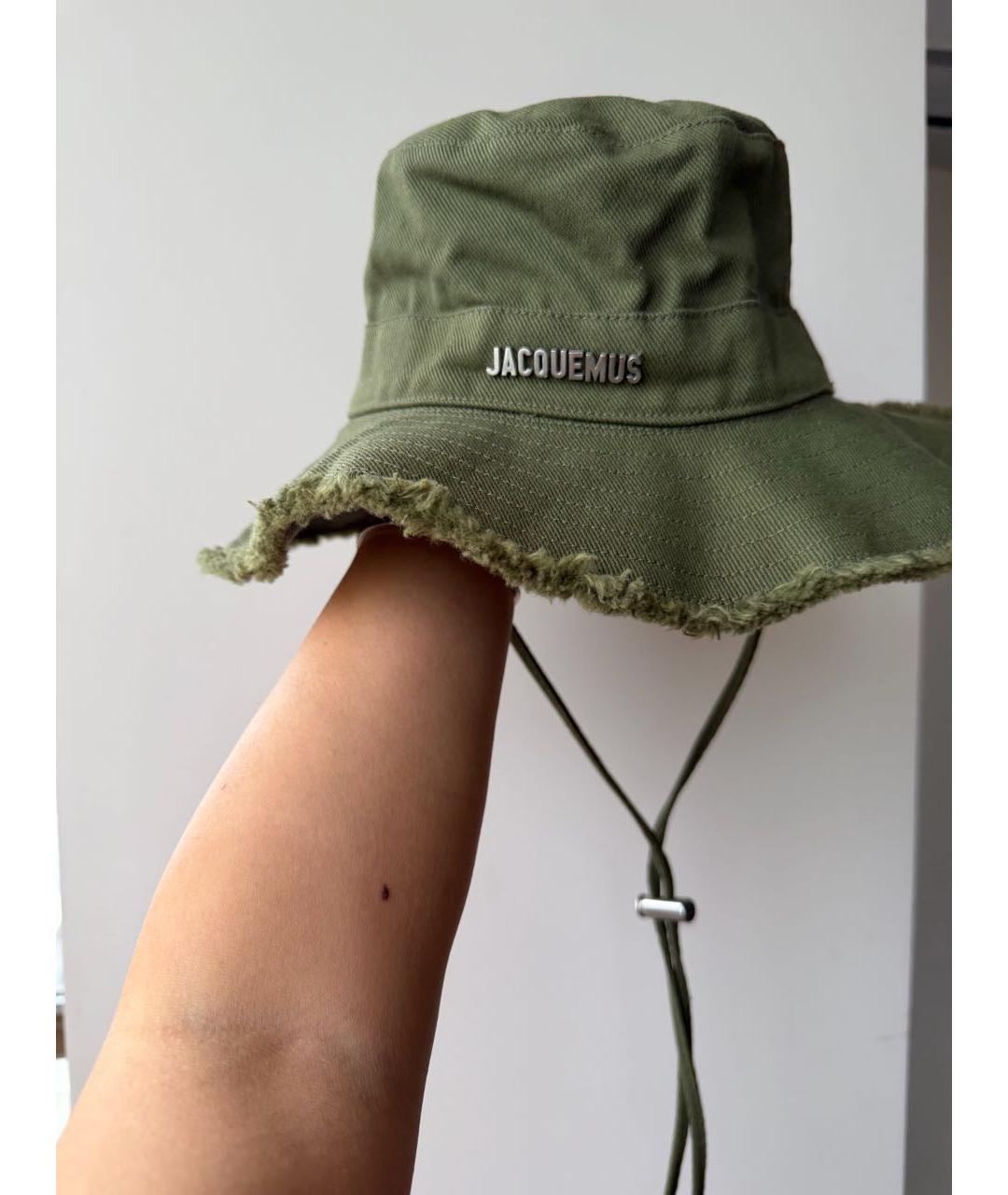 JACQUEMUS Хаки хлопковая шляпа, фото 7