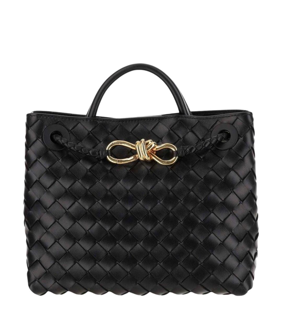 BOTTEGA VENETA Черная кожаная сумка тоут, фото 1