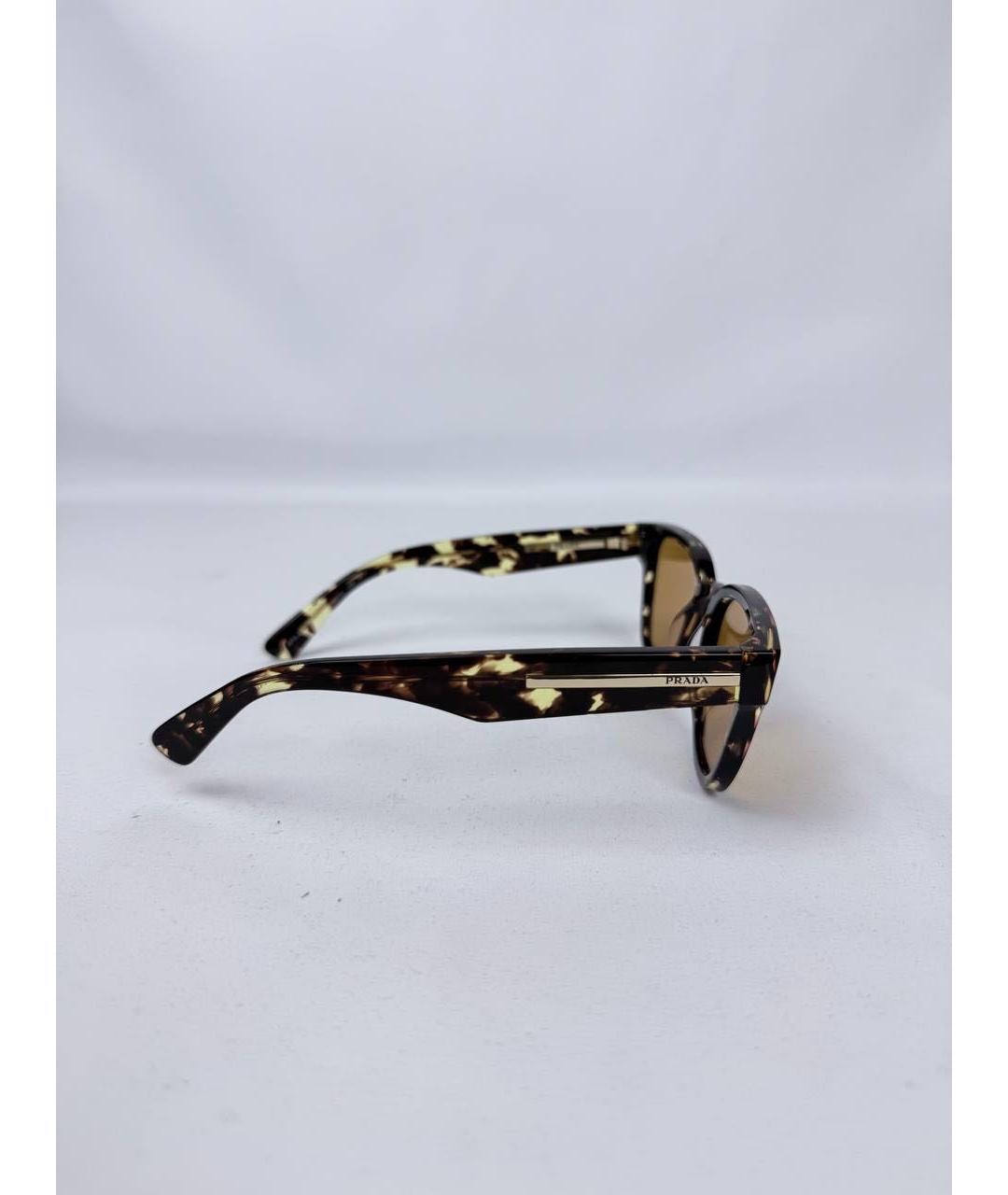 PRADA Черные пластиковые солнцезащитные очки, фото 2