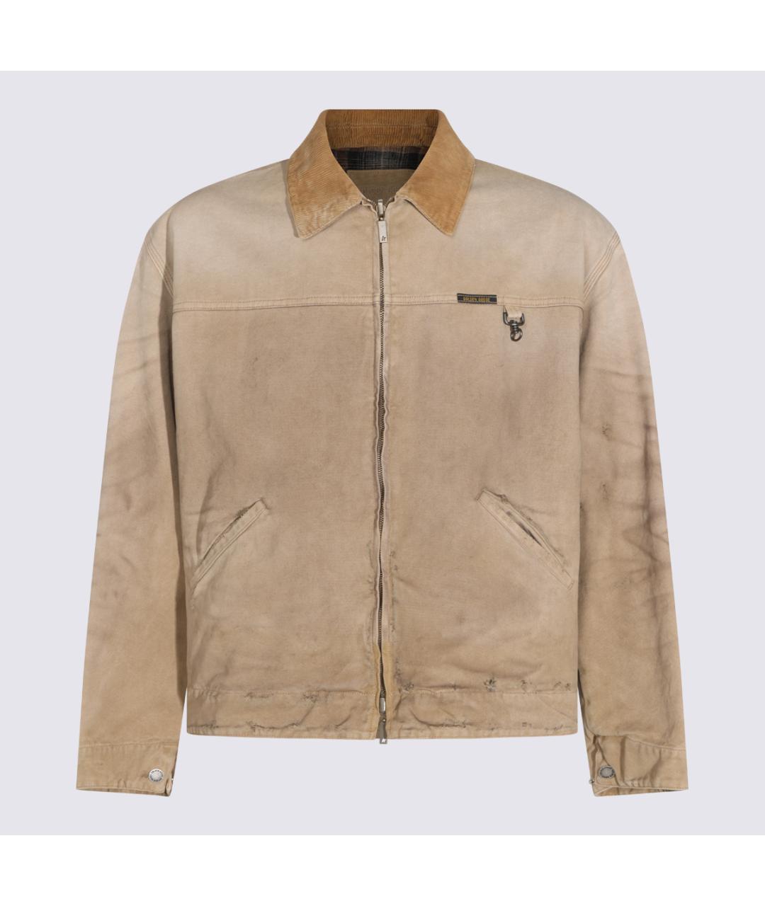 GOLDEN GOOSE Бежевая хлопковая куртка, фото 2